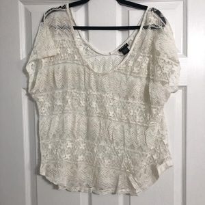 Lace oversized cotton top | Torrid size 1
